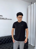 沙馳沙馳男裝男士短袖t恤半袖休閑圓領(lǐng)輕薄透氣百搭純色簡(jiǎn)約t恤衫男 黑色 2XL (54) 185 曬單實(shí)拍圖