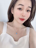 ZXZOV【一克拉托帕石】足銀項鏈女士小眾雪花吊墜送老婆女友情人節(jié)禮物 一克拉【托帕石】+白金色+禮盒 曬單實拍圖