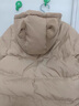 幼歌（YOUGE）嬰幼兒鴨絨羽絨服女2023新款卡通小熊蓬松插肩袖潮 卡其 90 cm 曬單實拍圖