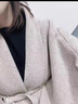 恒源祥斗篷披肩外套純羊毛絨毛線衣人字紋系帶寬松針織衫加厚開衫春秋裝 主圖色 S 曬單實拍圖