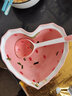瓷之美少女心餐具草莓愛(ài)心碗陶瓷碗盤(pán)子碗套裝可愛(ài)的碗兒童飯碗湯碗家 草莓6寸愛(ài)心碗1+1勺 曬單實(shí)拍圖
