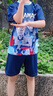 ULTRAMAN奧特曼男童套裝夏季薄款短袖短褲速干衣 AHM96096藏藍(lán) 140cm 曬單實(shí)拍圖