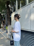 名創(chuàng)優(yōu)品（MINISO）2025夏季純棉短袖T恤男特級(jí)潮流百搭休閑打底上衣男大碼簡(jiǎn)約體恤 【100%全棉 舒適親膚】白色(純色) L 175 (名創(chuàng)優(yōu)品 品控嚴(yán)格) 曬單實(shí)拍圖