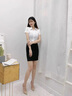 普妮姿白色短袖襯衫女夏季正裝工裝面試職業(yè)套裝修身v領(lǐng)襯衣銀行工作服 V-白色短袖襯衫【明扣】高棉 L【建議99-108斤】 曬單實(shí)拍圖