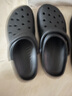 鯊鵜鶘洞洞鞋男士夏天外穿防滑厚底沙灘涼拖鞋包頭鞋001 克駱格黑色 40 曬單實(shí)拍圖