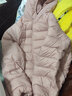 鴨鴨（YAYA）兒童輕薄款羽絨服中長款冬季連帽寶寶小孩男女小童冬裝外套D 粉色 160 曬單實(shí)拍圖
