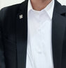 默研（MOYAN）男士西裝領(lǐng)針六芒星胸針潮個(gè)性徽章扣防走光扣襯衫領(lǐng)扣現貨 銀色B04-303 曬單實(shí)拍圖