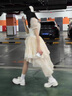 勤記成人禮服女18嵗禮服 學(xué)生蓬蓬裙法式在逃公主風(fēng)燕尾連衣裙 圖片色 M 曬單實(shí)拍圖