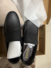 宜驰（EGCHI）商务休闲鞋男皮鞋大码套脚头层牛皮中年鞋子 36274 黑色 45 实拍图