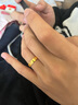 中國黃金（CHINA GOLD）黃金戒指男女光面鉆紋足金素圈指環(huán)情侶手飾520禮物送老婆送愛人 圈號(hào)16 約2g【單個(gè)】 曬單實(shí)拍圖
