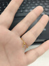 周六福18K黃金戒指女幾何彩金戒指七夕情人節(jié)禮物C0113835 圈號可調節(jié) 曬單實拍圖