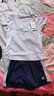 特步童裝女童短袖套裝夏季新款兒童運動(dòng)服速干衣兩件套夏裝 霧紗紫 150 cm 曬單實(shí)拍圖