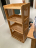 柏家信廚房落地全實(shí)木置物架陽(yáng)臺客廳花架書(shū)房矮微波爐架多層儲物架 JJ-BY-H01花架【四層】 曬單實(shí)拍圖