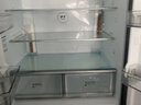 美的（Midea）冰箱480升十字對開(kāi)門(mén)四門(mén)零嵌入式一級能效雙變頻智能恒溫保鮮柜 家用靜音除菌凈味風(fēng)冷薄電冰箱 407L十字【智能恒溫保鮮】炭灰|月夜 曬單實(shí)拍圖