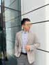 沙馳（SATCHI）男裝男士西服2024春夏新款泡泡紗抗皺耐穿商務(wù)正裝通勤西裝外套男 卡其 48 曬單實(shí)拍圖