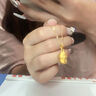 中國黃金（CHINA GOLD）十二生肖吊墜足金黃金吊墜本命年蛇情人節生日情人節禮物送女朋友 生肖蛇吊墜-約1.9g【贈銀鏈】 曬單實(shí)拍圖