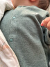 babylove嬰幼兒連體衣春秋衣服蠶絲羊毛保暖睡衣男女寶寶哈衣爬服春季外穿 瑪瑙綠 80cm 曬單實拍圖
