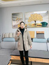 羅蒙（ROMON）媽媽裝冬裝棉服女羊羔毛外套女加絨加厚棉襖秋冬季棉衣中老年女裝 卡其 XL （推薦85-105斤左右) 曬單實拍圖