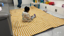 ins風(fēng)黃白格紅白格 戶(hù)外野餐墊便攜 野餐布 5毫米加厚 野餐墊防潮墊加厚 爬行墊 黃白格子3米*2米+收納包+五個(gè)氣球 曬單實(shí)拍圖