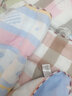 全力5條裝純棉紗布掛繩小方巾6層嬰兒童小毛巾柔軟美容洗臉面巾四方巾 【5條裝】混搭顏色6層方巾 25x25cm 曬單實拍圖