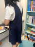 clotho Rennie品牌女裝連衣裙女中長款2025夏新款寬松顯瘦a字拼接假兩件裙子 藏青色 M 曬單實拍圖