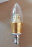 雷士（NVC）LED灯泡尖泡 5瓦E14小螺口 光源节能灯 三色调光 5只装 实拍图