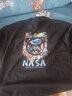 NASA官方潮牌t恤男夏季歐美嘻哈印花短袖街頭bf風(fēng)情侶休閑帥氣上衣t恤 NA99-黑色 2XL  建議170-185斤 曬單實(shí)拍圖