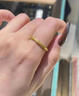 傾愛(ài)黃金戒指女999足金素圈閉口紫荊花金戒指簡(jiǎn)約生日禮物送女友 16號輕版【金重約1g】 曬單實(shí)拍圖
