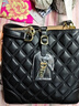 LBS UR大容量真皮包包女包2025新款高級感斜挎菱格鏈條包休閑水桶單肩包 黑色 女朋友媽媽生日老婆情人節禮物 曬單實(shí)拍圖