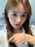 曼禾S925銀青花瓷四葉草手鏈女士手串女款首飾品老婆生日禮物送女朋友 曬單實(shí)拍圖