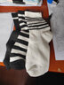 NKADDS5雙裝韓版新款條紋中筒襪春秋日系女士黑白長(cháng)筒襪咖色ins潮流百搭 黑白條紋混色 3雙裝 曬單實(shí)拍圖