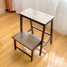 WAWJ家用梯凳折疊人字梯加厚竹木梯椅凳子兩用登高樓小梯子兒童多功能 兩層茶色（純竹加厚） 曬單實(shí)拍圖