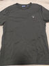 GANT【100%棉】GANT/甘特男士短袖圓領(lǐng)親膚透氣刺繡純色休閑重磅T恤潮 5黑色 L 曬單實(shí)拍圖