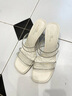 他她（TATA）法式氣質(zhì)高跟拖鞋女透明跟外穿涼拖夏季新款XEK01BT4 透明/銀/米白 35 曬單實(shí)拍圖