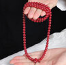 玉有情朱砂手串男女款原礦高透光晶體顆粒108顆多圈佛珠手鏈本命年送禮 曬單實(shí)拍圖