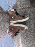 匡威（Converse）官方 1970S男女高幫復古翻毛皮運動(dòng)鞋棕色169337C 169337C/褐色 42 曬單實(shí)拍圖
