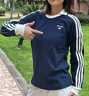 阿迪達(dá)斯 （adidas）三葉草系列 女 CC LS TEE W 長(zhǎng)袖 JM8012 深靛藍(lán) M 曬單實(shí)拍圖