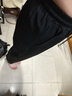 軒萊雅休閑褲子男春夏新款垂感西裝褲韓版潮流寬松直筒褲青年運動(dòng)九分褲 黑色+黑色 3XL 【建議140-160斤】 曬單實(shí)拍圖