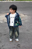 G.DUCK KIDS童裝男童牛仔外套秋季新款兒童衣服男寶寶春秋季印花中小童上衣 藍色【無貨勿拍】 120碼建議110-120cm6-7歲cm 曬單實拍圖