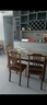 新中式亮光巖板餐桌椅組合實(shí)木餐桌家用小戶(hù)型伸縮折疊可變圓飯桌 新中式巖板1.5米一桌10椅 曬單實(shí)拍圖