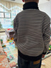 迪士尼品牌兒童羊毛衣衫男童毛衣套頭加絨加厚秋冬中大童男孩4-15歲兒童 黑色【F16高領(lǐng)撞色】 140 140cm 曬單實拍圖