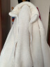 冰洁（BINGJIE）女士短外套秋季新款纯色珊瑚绒潮流休闲立领短夹克 白色 2XL 实拍图