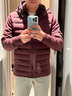 MONTANE盟泰恩COMPOSITE男款抓絨拼接連帽羽絨服保暖戶外防寒750蓬羽絨衣 DARK GARNET 暗紫 M 曬單實拍圖