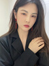 Mck紅色中國結(jié)流蘇耳環(huán)女長款耳墜國風(fēng)喜慶耳釘女友七夕情人節(jié)禮物 福字流蘇耳環(huán) 曬單實(shí)拍圖