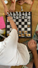 御圣 國際象棋折疊磁性迷你大號國際象棋套裝初學(xué)入門學(xué)生兒童禮物 (特大號)磁性國際象棋+配雙后 曬單實拍圖