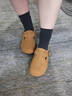 凡小如包跟勃肯鞋女2026爆款懶人鞋踩屎感一腳蹬百搭豆豆鞋復古休閑鞋 深棕色 37 （偏大半碼） 曬單實(shí)拍圖