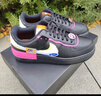耐克空軍一號女拼貼設計運動(dòng)鞋冬NIKE AIR FORCE 1 SHADOW CU4743 001黑/白/亮石灰色/宇宙紫紅 36.5 曬單實(shí)拍圖