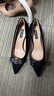 NINE WEST/玖熙高跟鞋反絨細(xì)跟蝴蝶結(jié)淺口通勤單鞋 NH350066SK 黑色36 曬單實(shí)拍圖