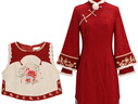 森女部落原創(chuàng)新中式新年馬甲紅色旗袍氣質(zhì)兩件套拜年服新款秋冬女裝 馬甲（單件） 單件 M 曬單實(shí)拍圖