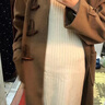 瑪嬌媚（Majiaomei）針織連衣裙套裝女裝2024秋冬新款修身顯瘦中長款毛衣外套打底裙子 單杏色連衣裙 均碼 曬單實拍圖